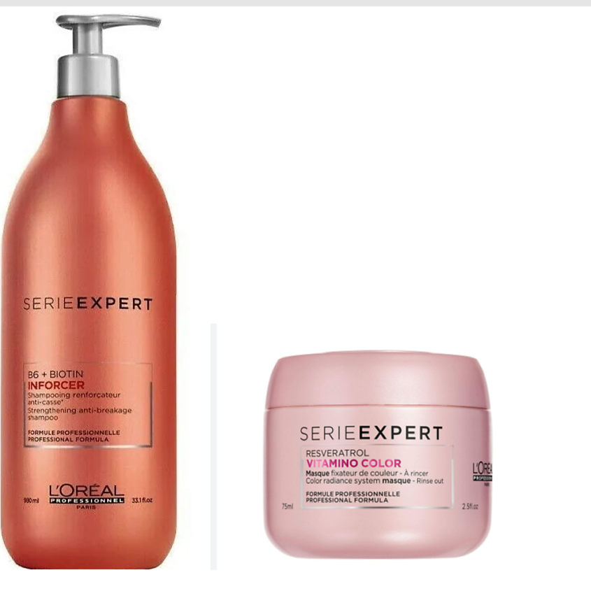 L'OREAL PROFESSIONNEL Набор для окрашенных волос: Шампунь Inforcer ...