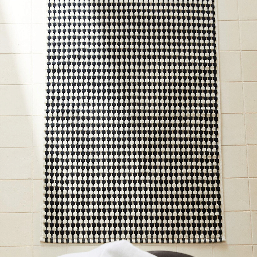 ZARA HOME Хлопковый коврик для ванной с вафельным рельефным узором ...