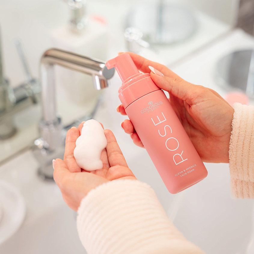 COCOSOLIS Пенка для мягкого и глубокого очищения кожи Skin Care Rose Clean & Hydrate – фото 4