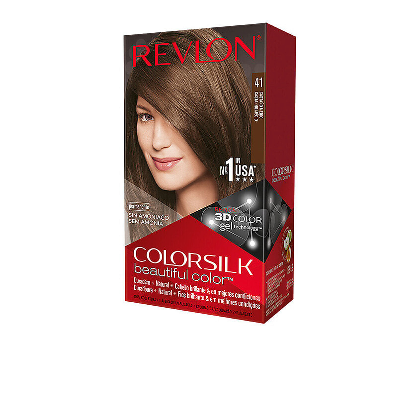 Изображение товара Revlon ColorSilk Стойкая безаммиачная краска для волос 41 Medium brown