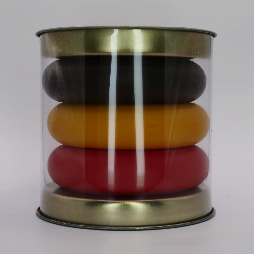 Изображение товара Набор кистевых эспандеров FORTIUS 3 шт в тубусе сопротивление 30-50 кг