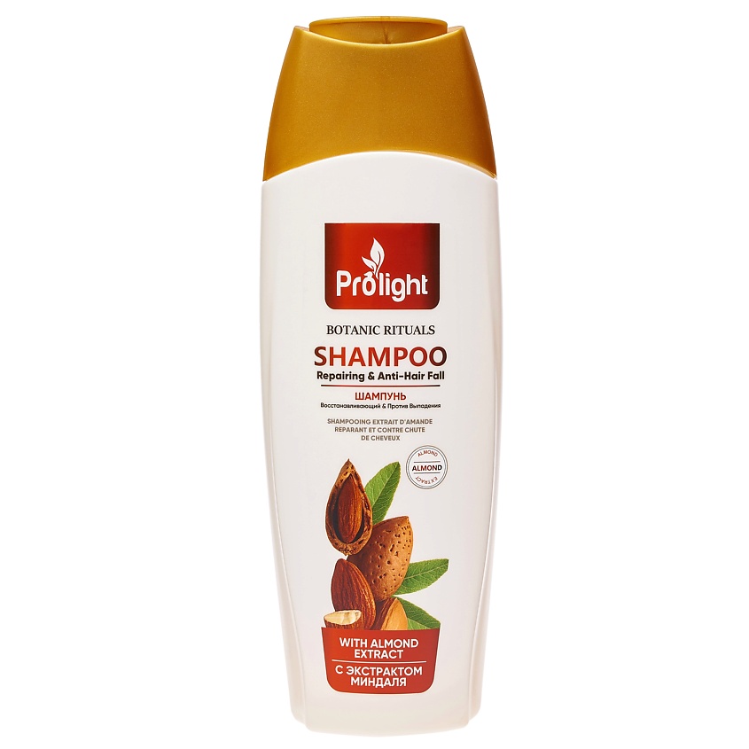 Изображение товара PROLIGHT Шампунь Восстанавливающий & против выпадения с экстрактом миндаля, 1 шт.