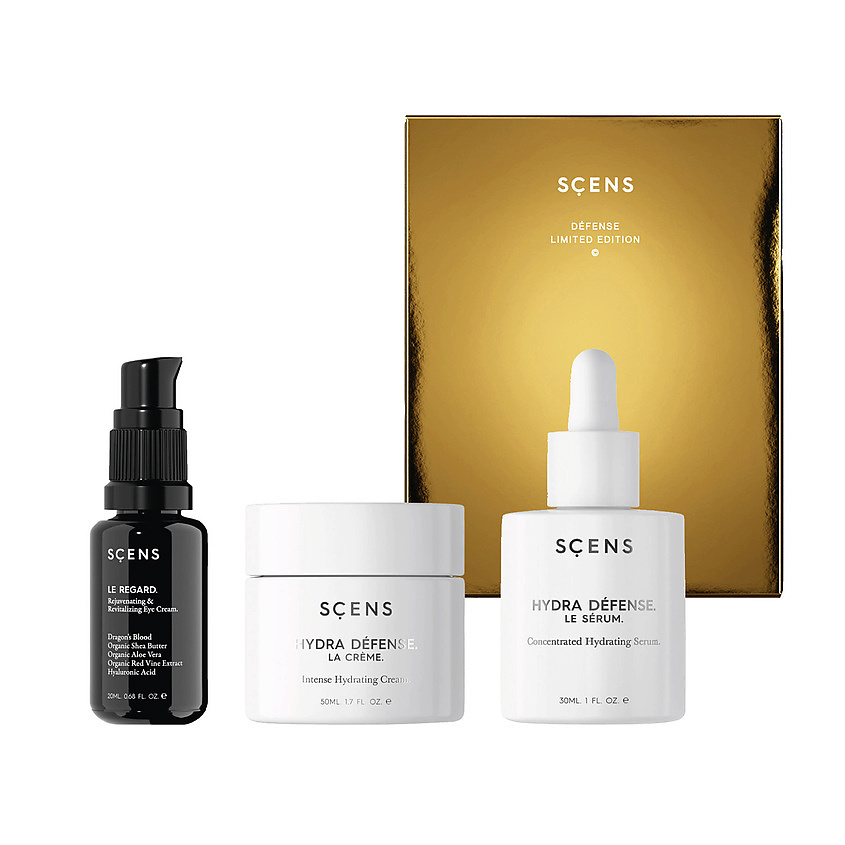 Изображение товара Набор средств SCENS Hydra Defence для лица и век 3 шт увлажнение и антивозрастной уход