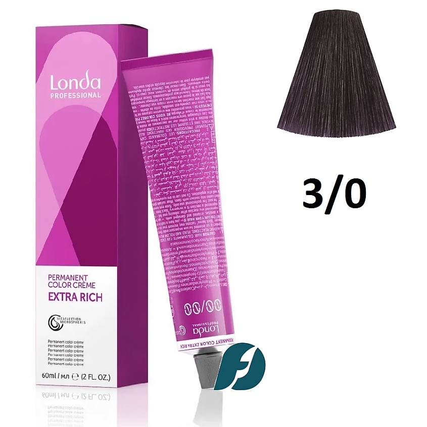 Изображение товара LONDA PROFESSIONAL Стойкая крем-краска для волос Permanent Color, 3/0 темный шатен
