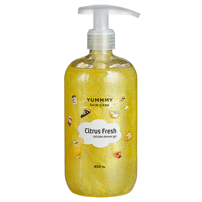Изображение товара YUMMMY Гель для душа с блестками Citrus Fresh, 450 мл