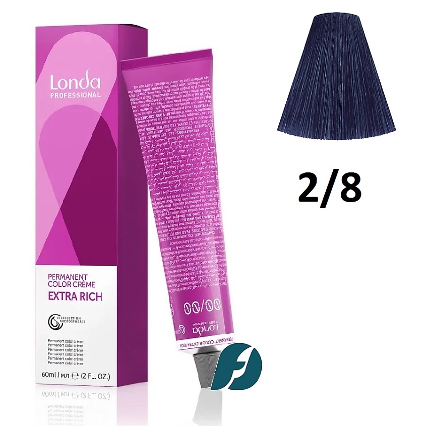 Изображение товара LONDA PROFESSIONAL Стойкая крем-краска для волос Permanent Color, 2/8 сине-черный