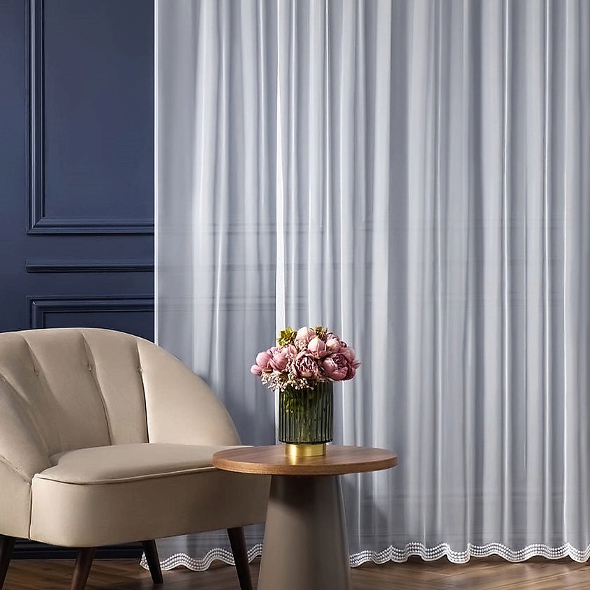 Изображение товара Стильный белый тюль Passa BEYAZ ARYA HOME COLLECTION для уютного интерьера