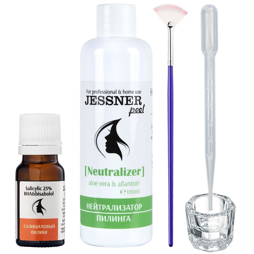 Изображение товара TREND COSMETICS Набор "4в1": салициловый пилинг 25%, нейтрализатор, кисть, стаканчик, 110мл