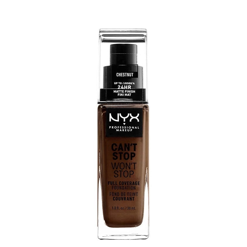 Изображение товара NYX PROFESSIONAL MAKEUP Стойкий тональный крем Can't Stop Won't Stop, Chestnut