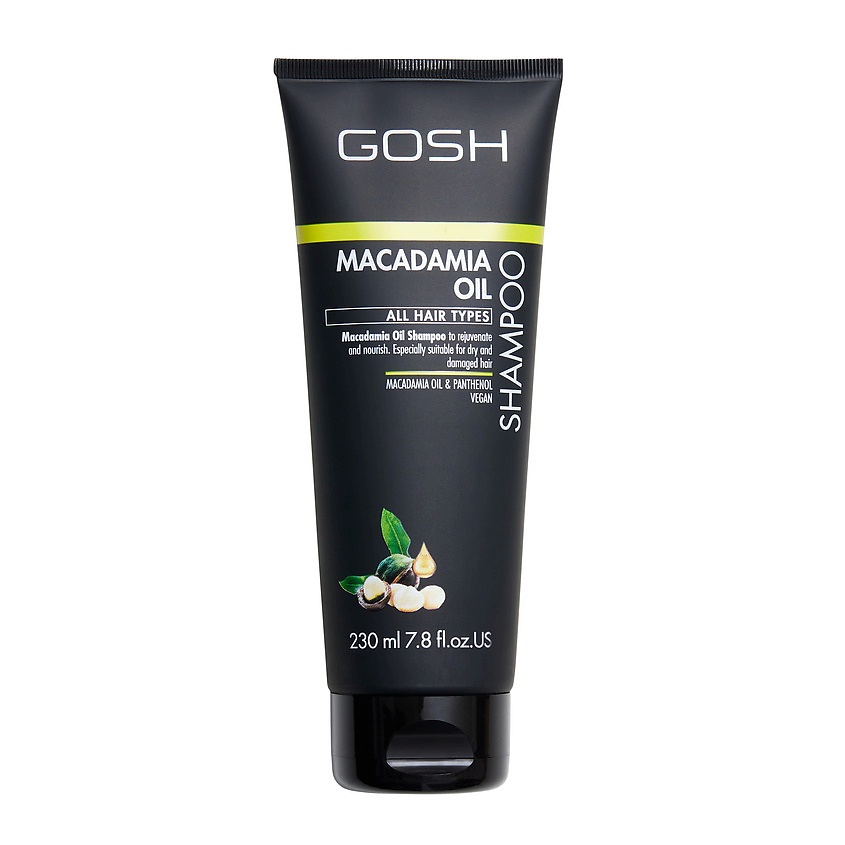 Изображение товара Гош шампунь для волос с маслом макадамии 230 мл - натуральное питание и увлажнение