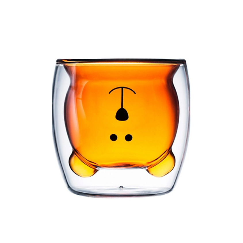 Изображение товара KIMBERLY PREMIUM Стакан с двойными стенками "Мишка" 250 мл, цвет: оранжевый