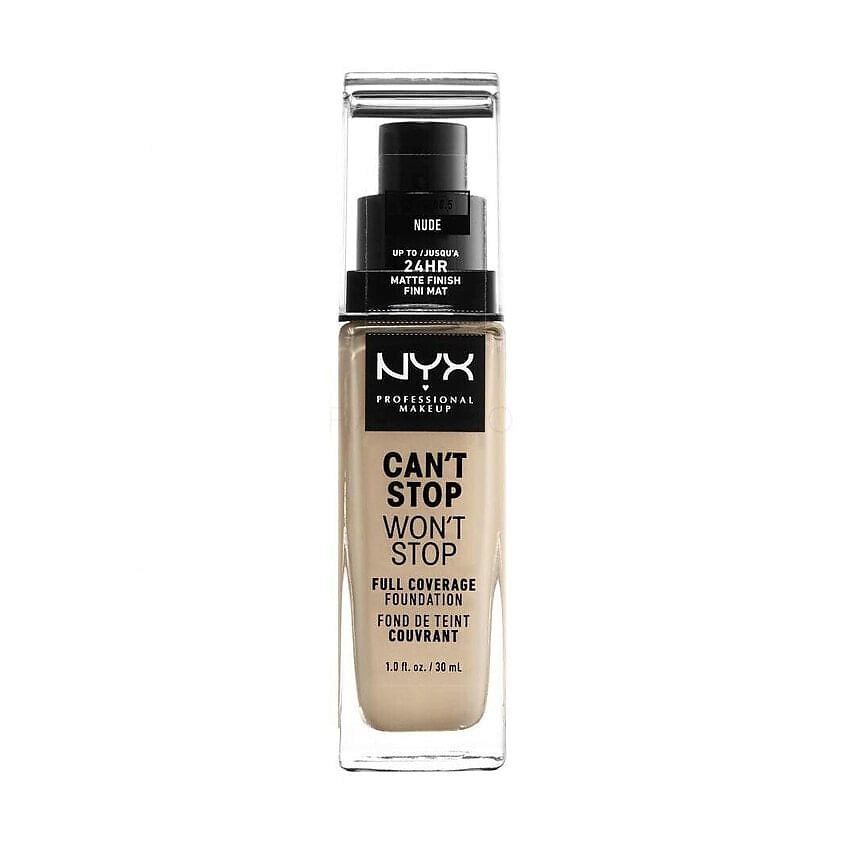 Изображение товара NYX PROFESSIONAL MAKEUP Стойкий тональный крем Can't Stop Won't Stop, Nude