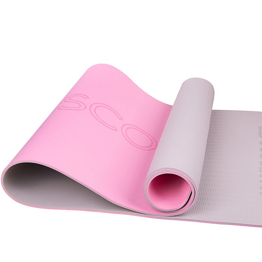 Изображение товара MAXISCOO Коврик с Ремешком для Йоги и Фитнеса, 6 мм, Розовый