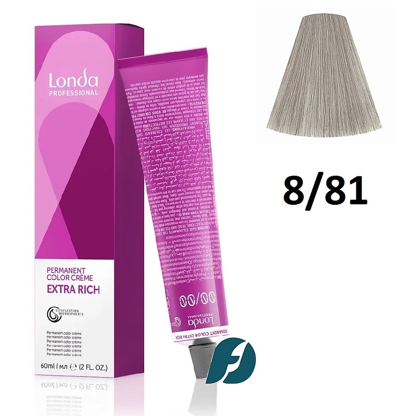 Изображение товара LONDA PROFESSIONAL Стойкая крем-краска для волос Permanent Color 8/81 Светлый блонд пепельный