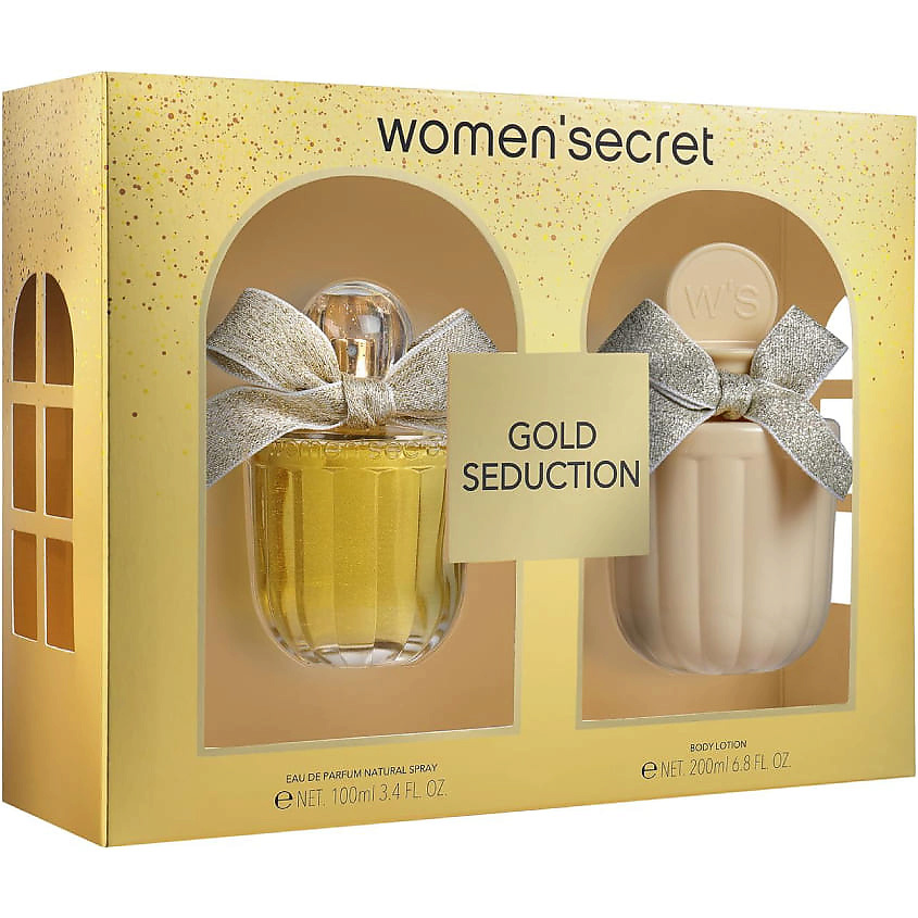 Изображение товара WOMEN'SECRET Подарочный набор женский Gold Seduction, Парфюмерная вода, спрей 100 мл + Лосьон для тела 200 мл