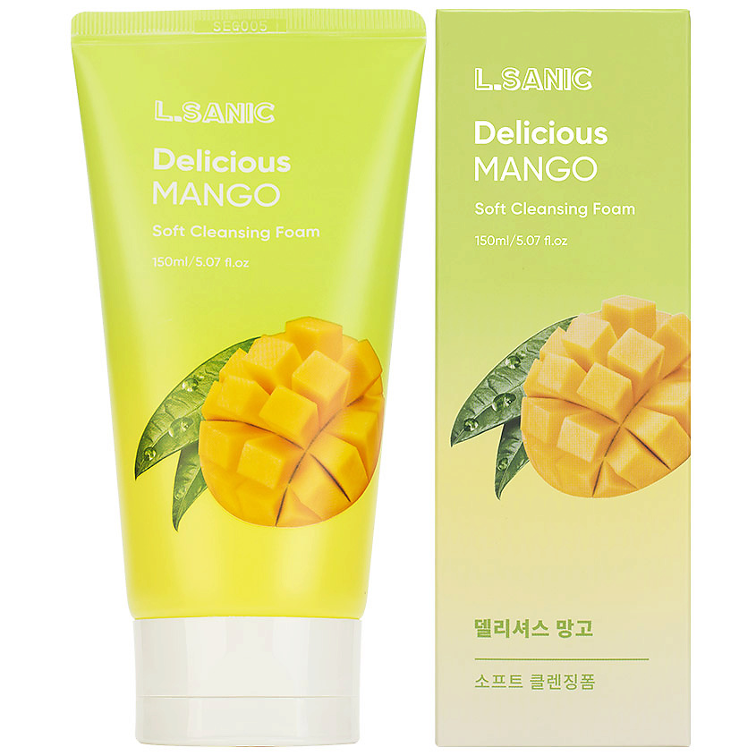 Изображение товара LSANIC Пенка для умывания Очищающая с экстрактом манго Delicious Mango Soft Cleansing Foam, 150 мл