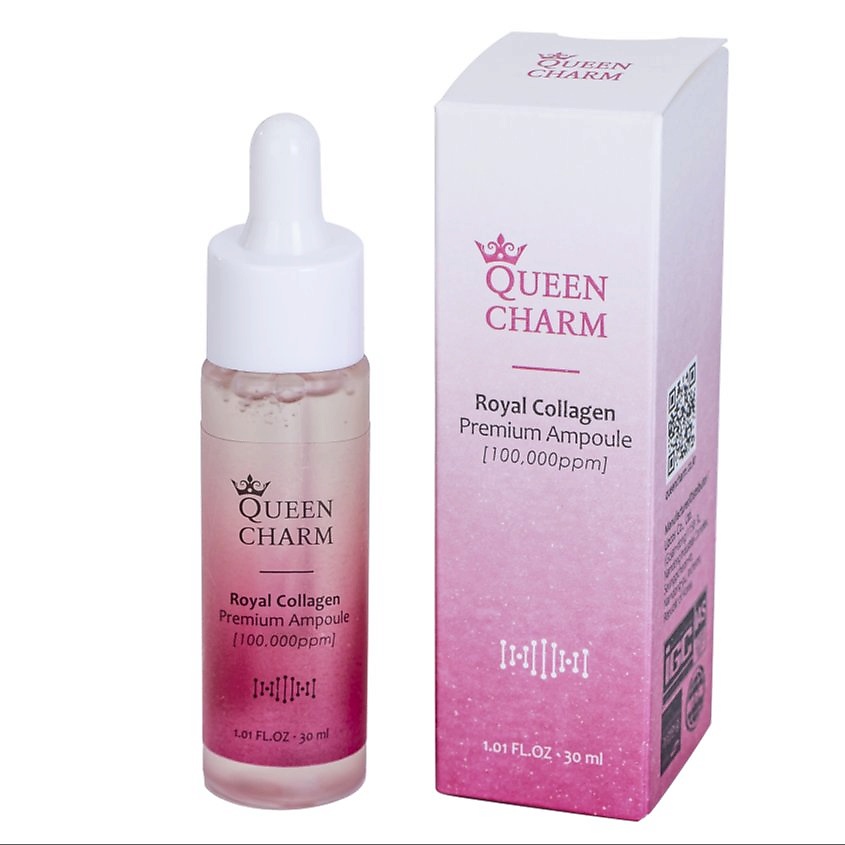 Изображение товара QUEEN CHARM Ампульная сыворотка увлажняющая для лица с коллагеном, 30