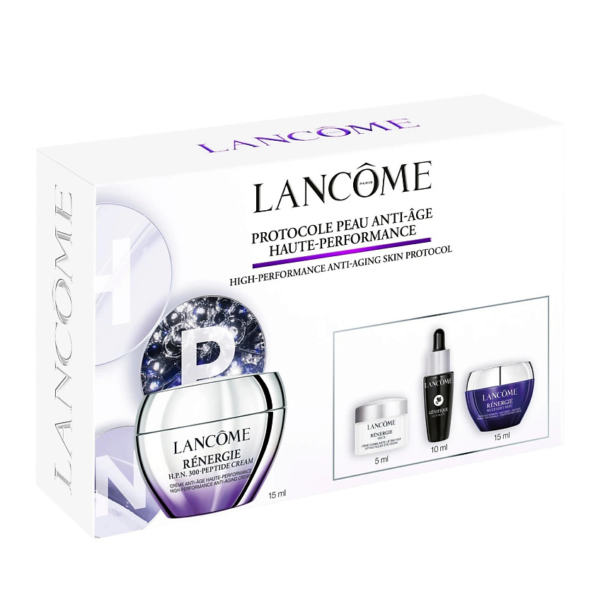 Изображение товара LANCOME Набор для антивозрастного ухода High-Performance Anti-Aging Skin Protocol, 15 мл + 15 мл + 5 мл + 10 мл