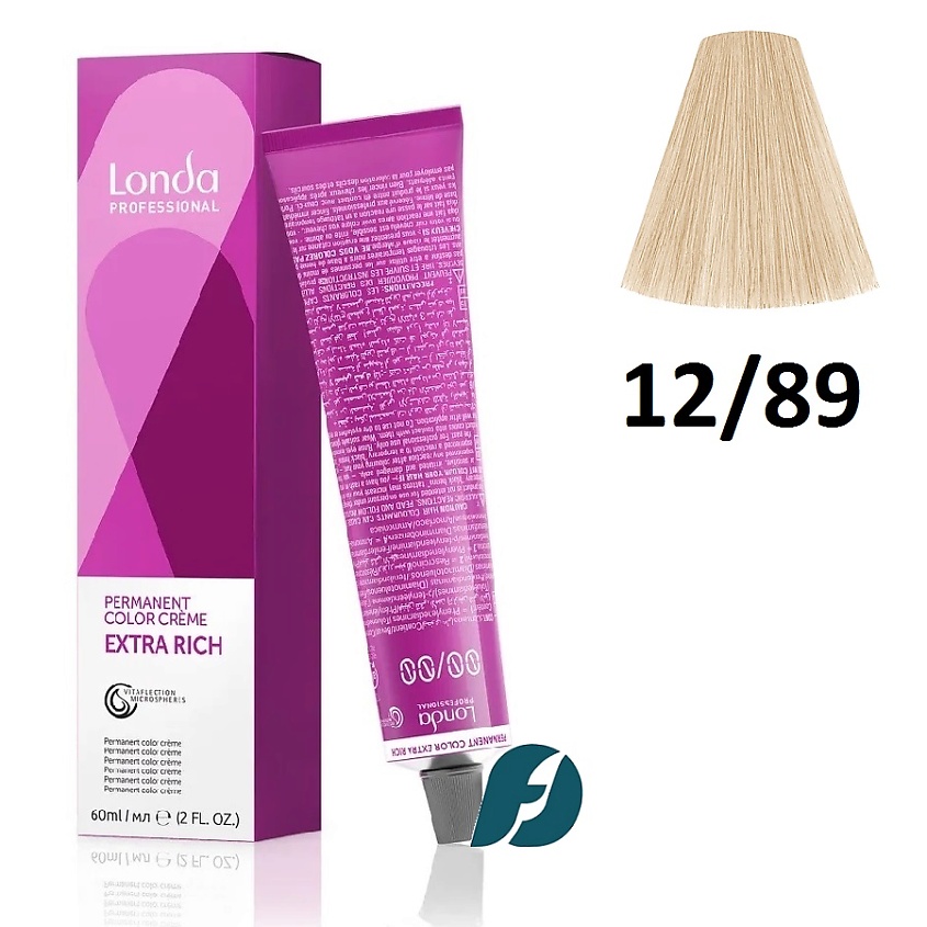 Изображение товара LONDA PROFESSIONAL Стойкая крем-краска для волос Permanent Color, 12/89 специальный блонд жемчужный сандрэ
