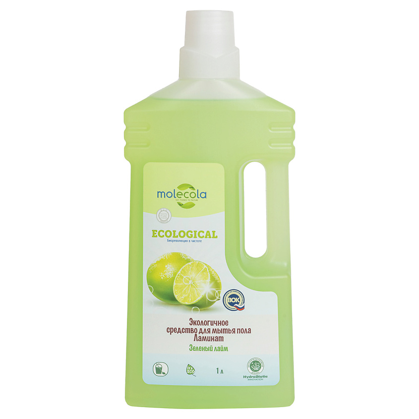 Изображение товара MOLECOLA Универсальное средство для мытья пола Ламинат экологичное Зеленый лайм, 1 шт.