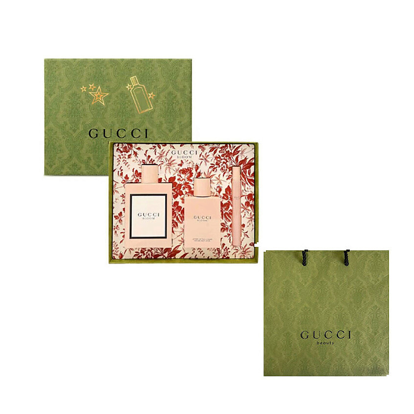 Изображение товара GUCCI Парфюмерная вода Bloom + Миниатюра + Лосьон + Подарочный пакет, 100 мл + 10 мл + 100 мл + 1 шт.