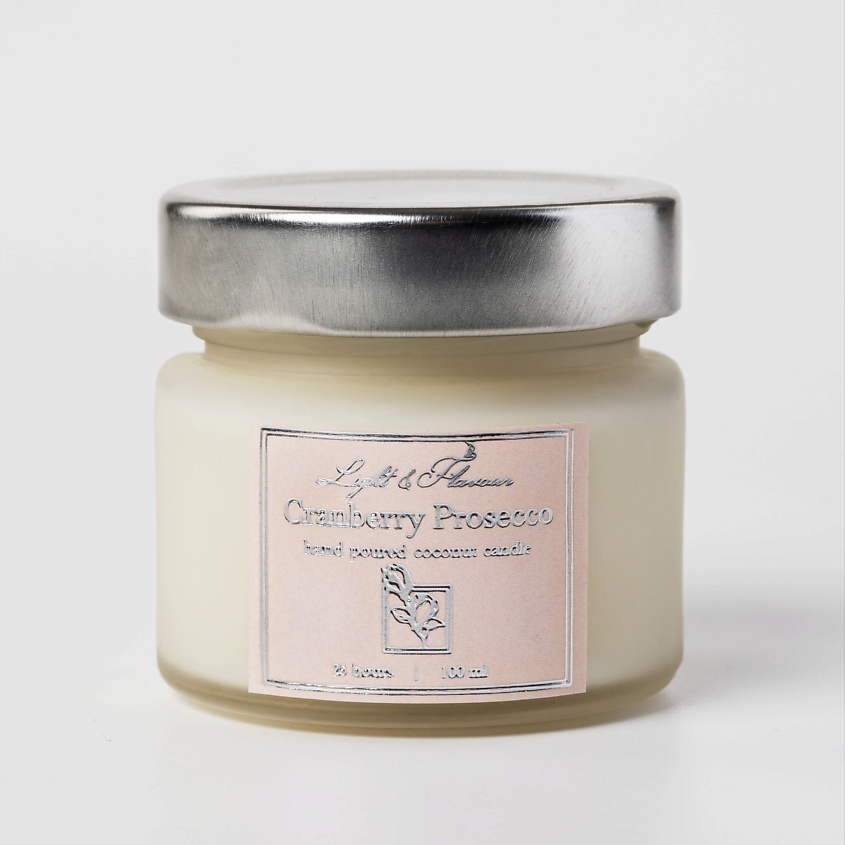 Изображение товара Ароматическая свеча LIGHT&FLAVOUR Клюквенное просекко 1 шт. натуральный кокосовый воск