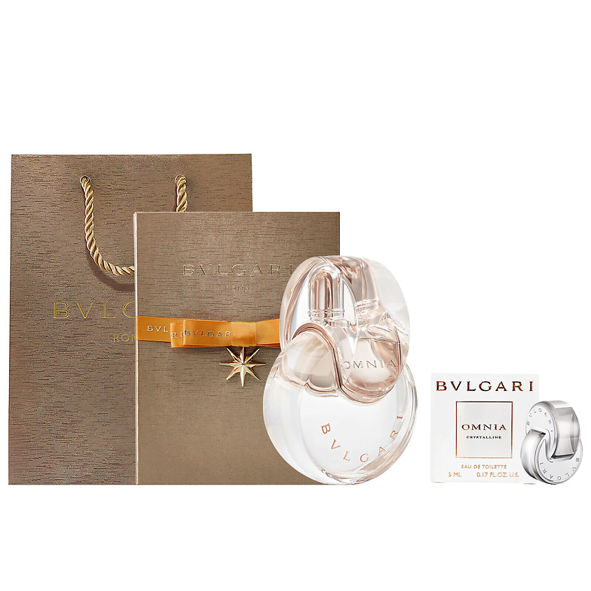 Изображение товара BVLGARI Набор Omnia Crystalline: Парфюмерная вода + Миниатюра туалетной воды, 50 мл + 5 мл + 1 шт.