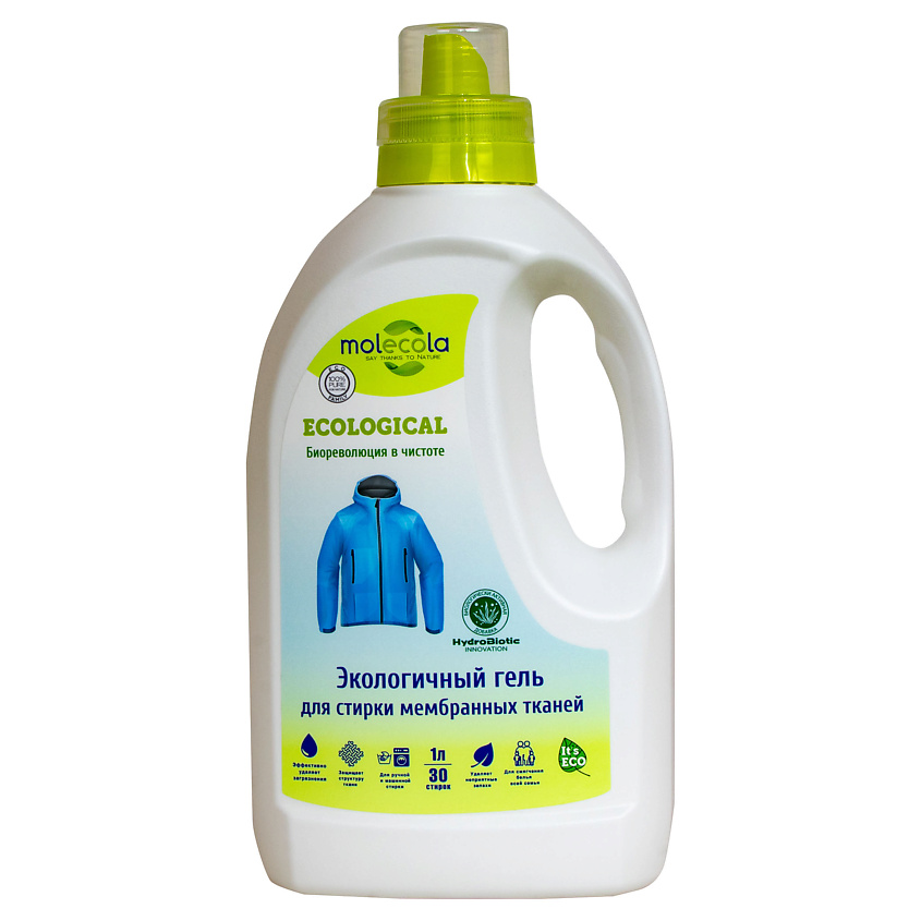 Изображение товара MOLECOLA Гель для стирки спортивной одежды и мембранных тканей, 1 шт.
