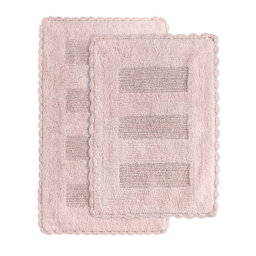 Изображение товара KARNA Набор ковриков для ванной LENA, Набор 50х70 см+60х100 см; Цвет: Розовый