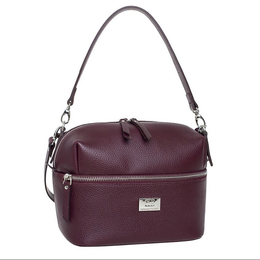 Изображение товара Женская кожаная сумка кросс-боди FRANCHESCO MARISCOTTI с двумя ремнями