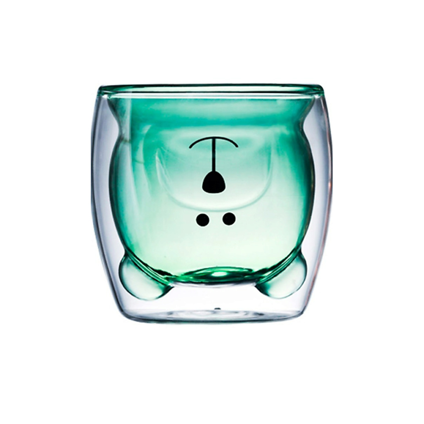 Изображение товара KIMBERLY PREMIUM Стакан с двойными стенками "Мишка" 250 мл, цвет: изумрудный