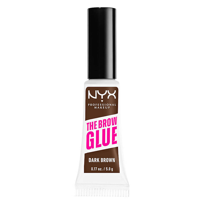 Изображение товара Гель для бровей NYX THE BROW GLUE Dark Brown стойкий фиксационный гель