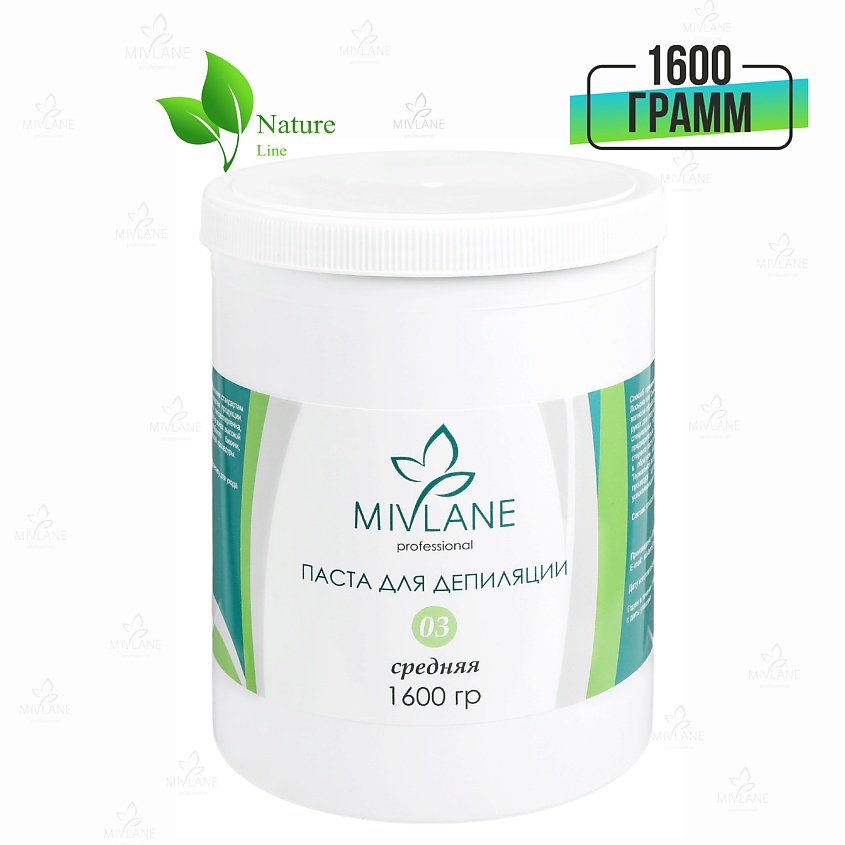 Изображение товара МIVLANE Паста для депиляции Средней Плотности 1000 мл для шугаринга