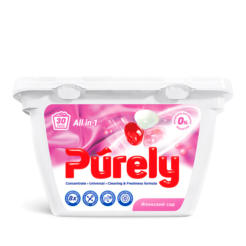 Изображение товара Капсулы для стирки PURELY Японский сад с фруктовым ароматом 1 шт