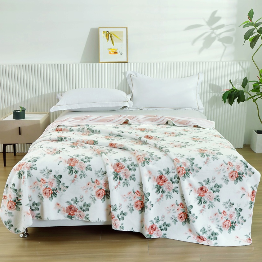 Изображение товара ARYA HOME COLLECTION Плед Sweat Pea, Зеленый, белый