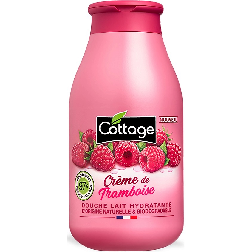 Изображение товара Увлажняющее молочко для душа COTTAGE Raspberry Cream 250 мл натуральное питание