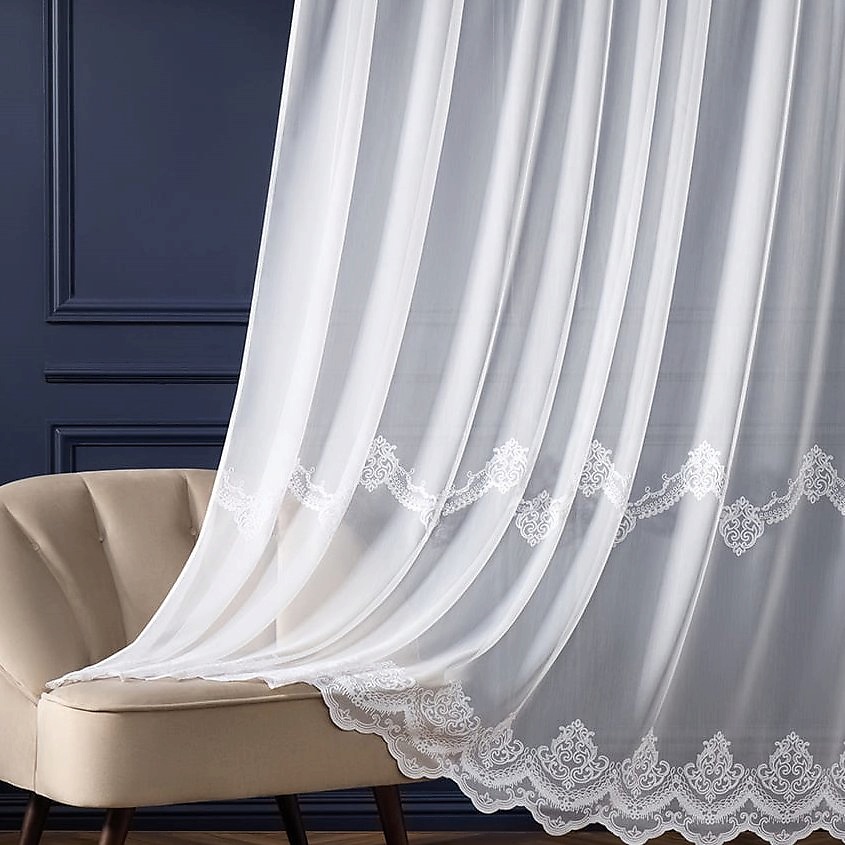 Изображение товара Тюль Melani от ARYA HOME COLLECTION белый, 100% полиэстер, современный дизайн