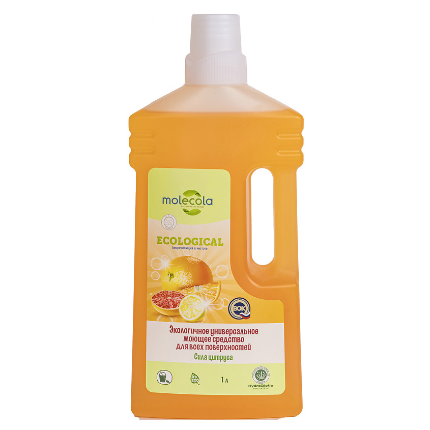 Изображение товара MOLECOLA Универсальное моющее средство для всех поверхностей Сила цитруса экологичное, 1 шт.