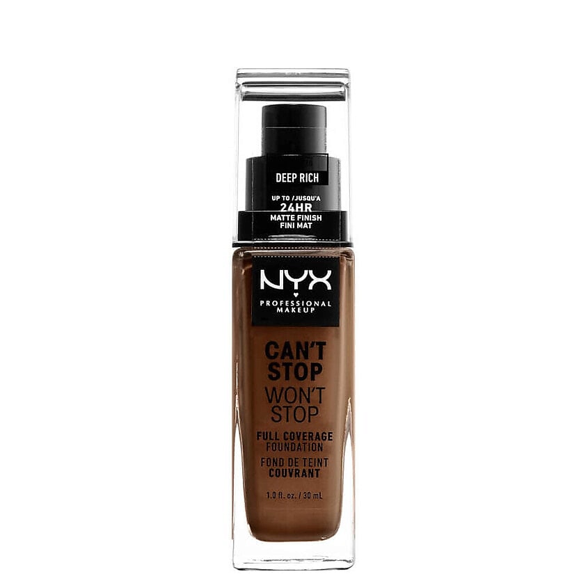 Изображение товара NYX PROFESSIONAL MAKEUP Стойкий тональный крем Can't Stop Won't Stop, Deep Rich