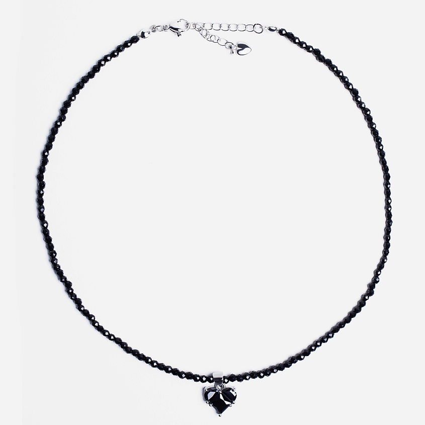 Изображение товара Высококачественный чокер из шпинели с сердцем и цирконом 36 см