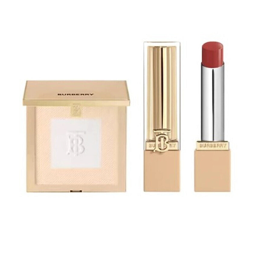 Изображение товара BURBERRY Набор: Пудра Beyond Wear Setting and Refining Powder + Помада Brit Shine Lipstick, Fair; Russet 93