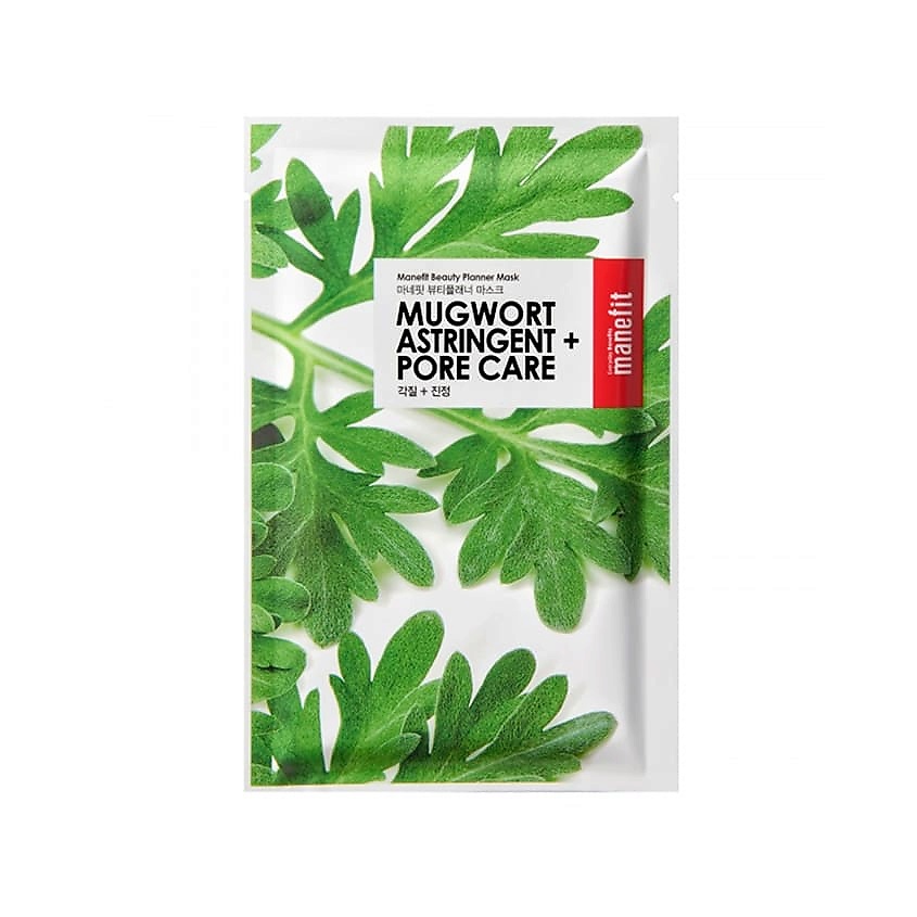 Изображение товара MANEFIT Маска тканевая с полынью для уменьшения пор, 20 мл