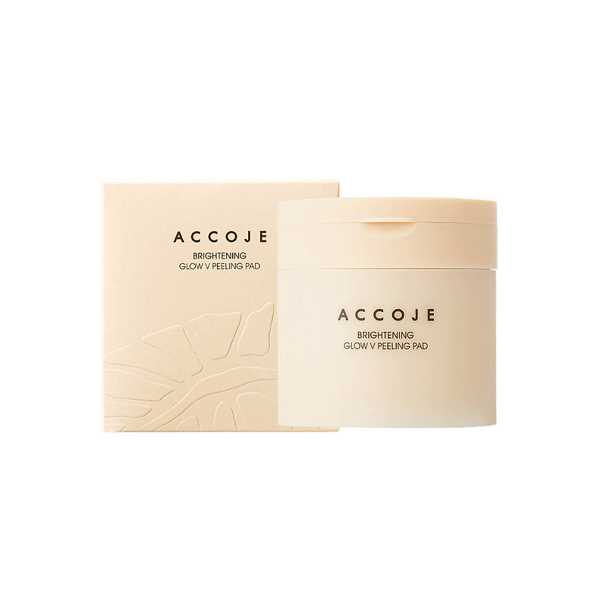 Изображение товара ACCOJE Диски для пилинга и сияния кожи осветляющие Brightening Glow V Peeling Pad, 150 мл