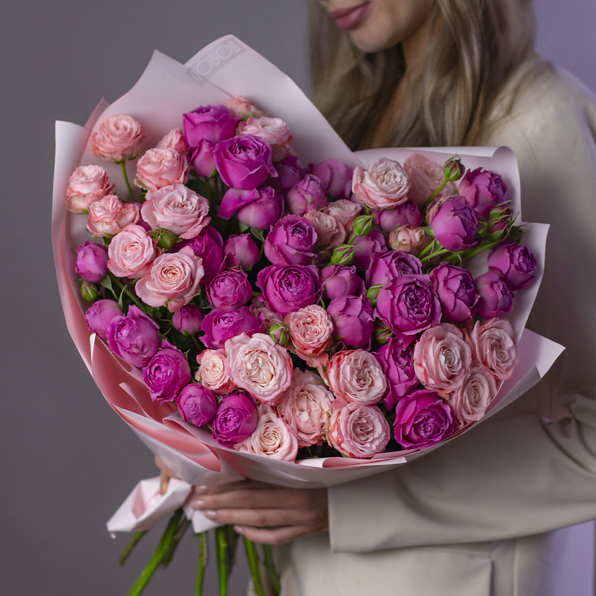 Изображение товара ПОВОД НАЙДЕТСЯ Букет пионовидных роз Мистерия, букет пионовидных роз