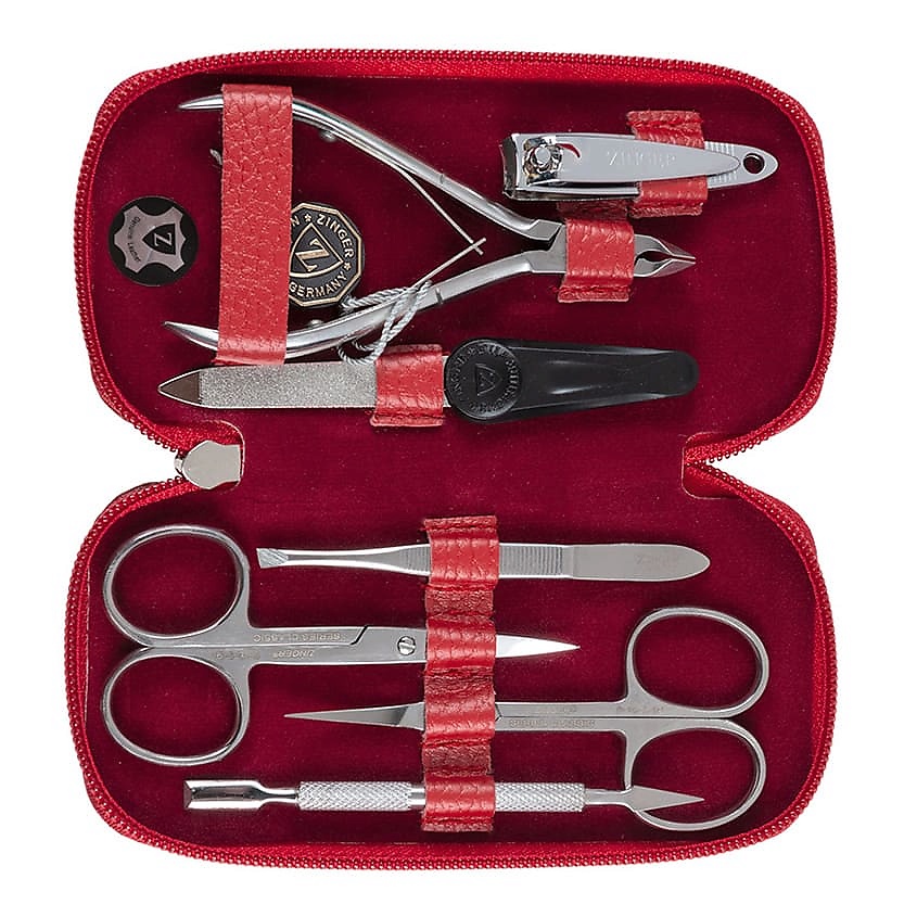 Изображение товара ZINGER Набор для маникюра и педикюра Classic MS-71051, красный 1 шт.