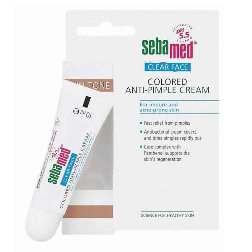 Изображение товара SEBAMED Крем маскирующий точечный антибактериальный против несовершенств Cear Face Anti-Pimple Cream, 10 мл