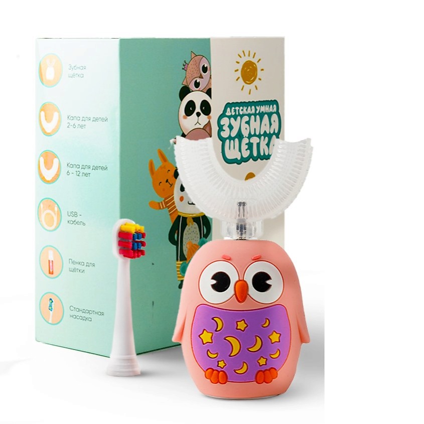 Изображение товара Детская электрическая зубная щетка CASADOMY с 3 режимами и насадками