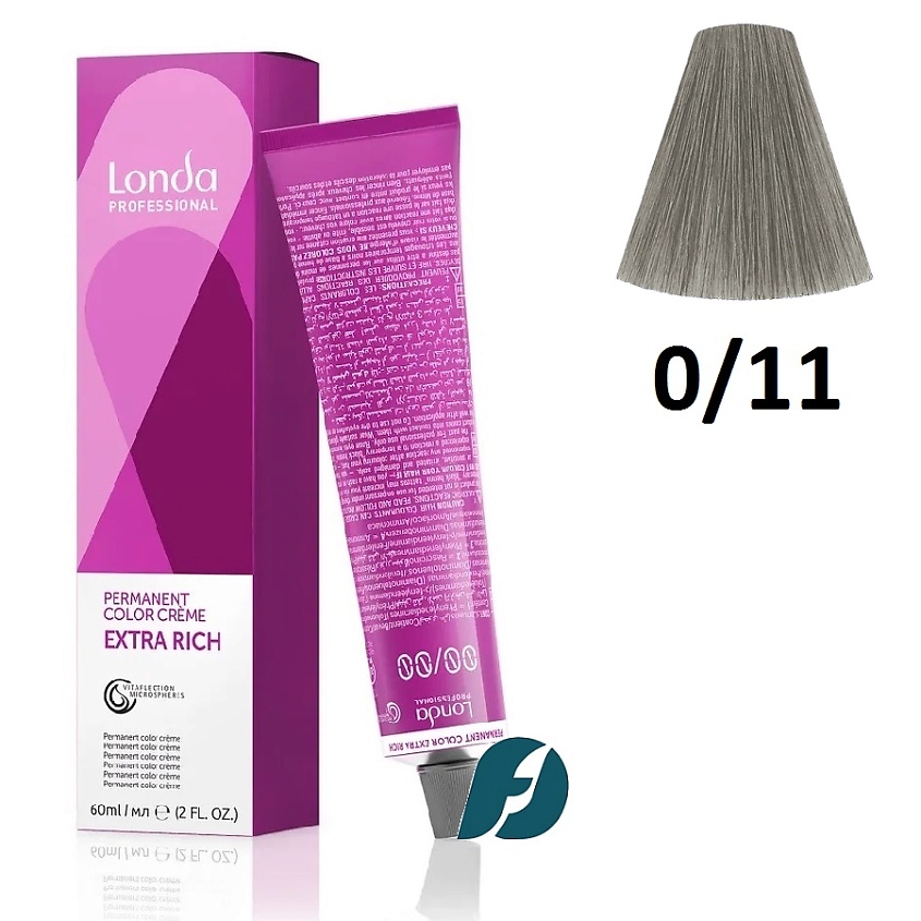 Изображение товара LONDA PROFESSIONAL стойкая крем-краска для волос permanent color 0/11 интенсивный пепельный микстон