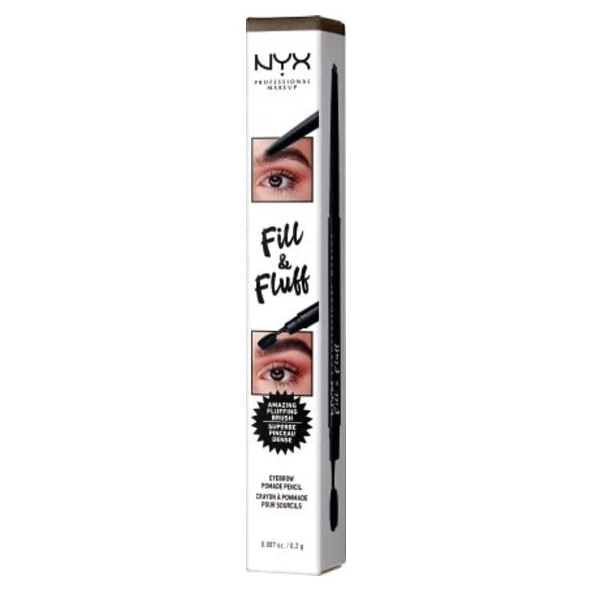 Изображение товара NYX PROFESSIONAL MAKEUP Карандаш для бровей-помада Fill & Fluff, 05 Ash Brown
