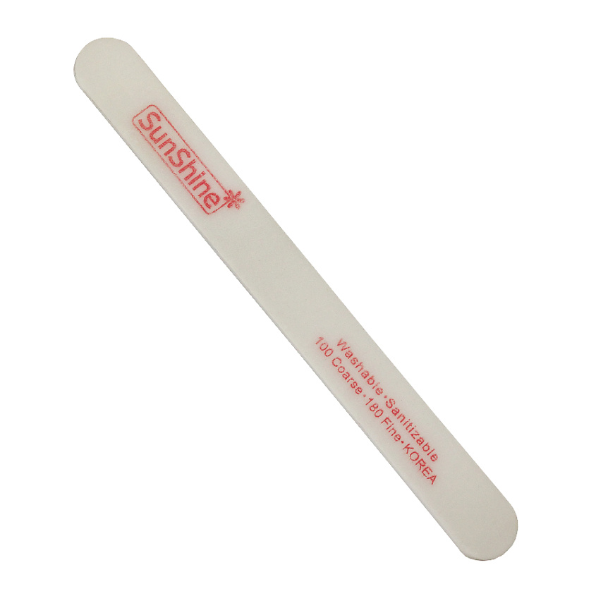 Изображение товара SUNSHINE Набор пилок WHITE тонкая прямая 100/180 P4WT-B, Белый